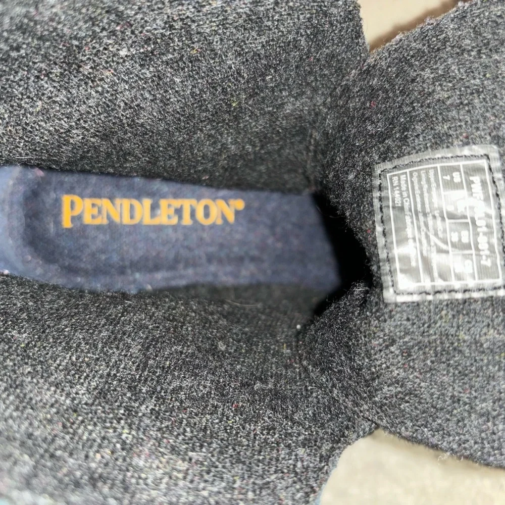 Pendleton Islegate Bootie Cork Wedge Black Suede Waterproof Plaid Wool…